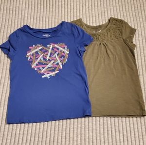 OshKosh and Cat&Jack Girls Tee Size 5t